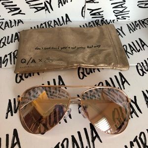 Quay Australia Vivienne Aviators Gold/Rose